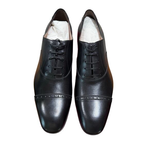 Salvatore Ferragamo “Boston” Nero Oxford Dress Shoes – Size 11E main image 4